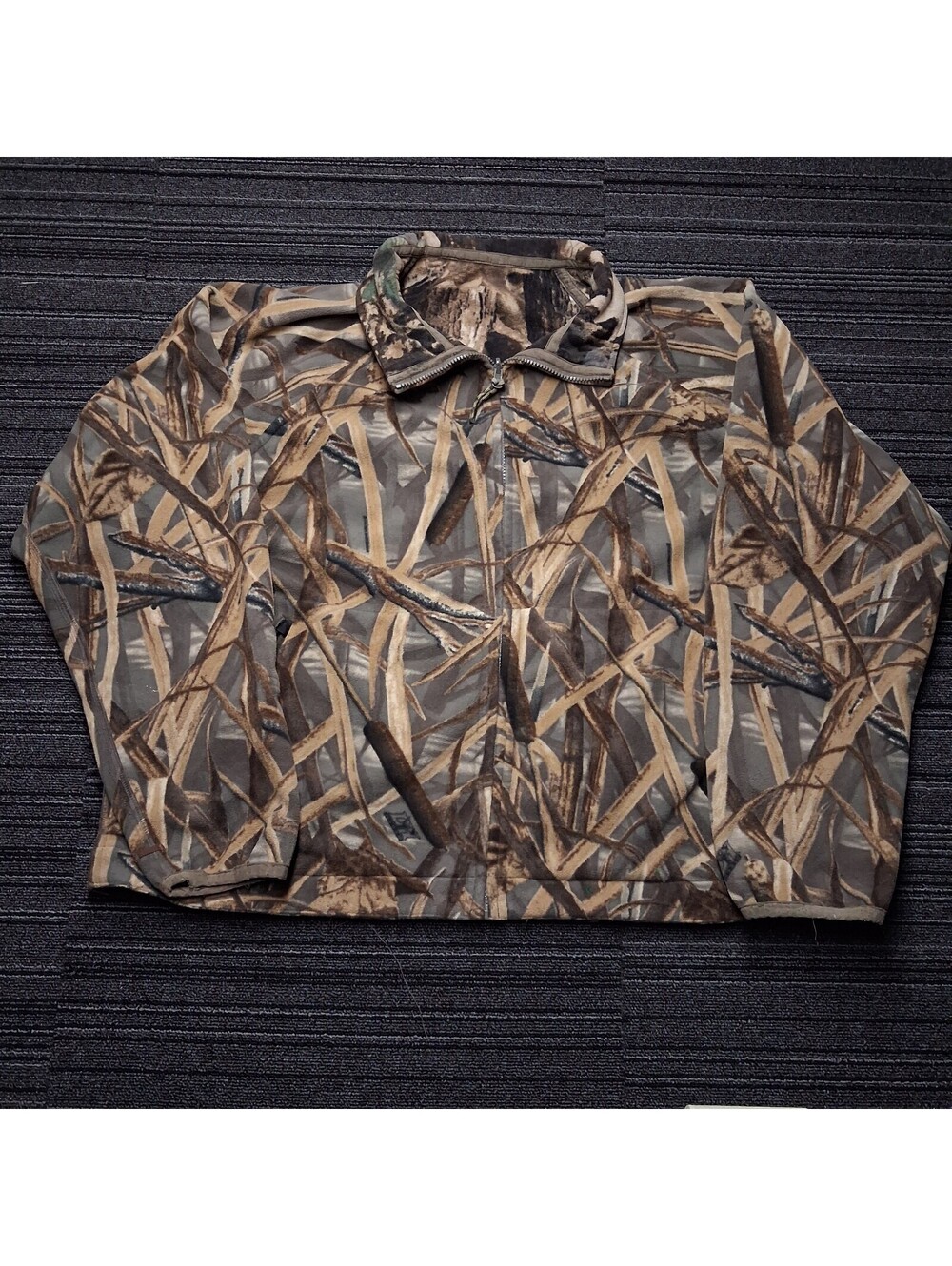 Columbia Mens 2XL Camo Fleece Hunting Jacket Full Zip Outdoor Realtree Style